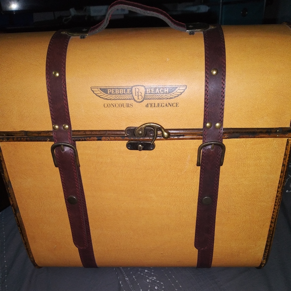 Beautiful vintage Palecek Pebble beach travel case